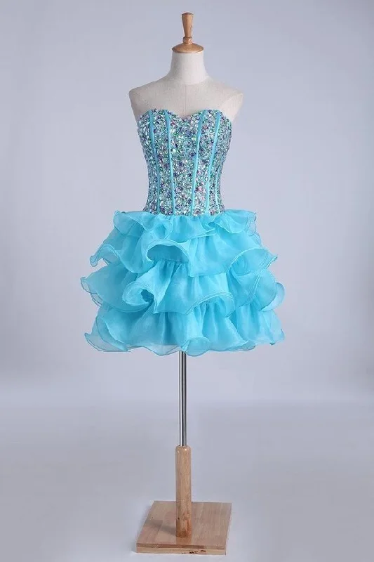 2024 Homecoming Dresses Ball Gown Sweetheart Short/Mini With PSEKTL31