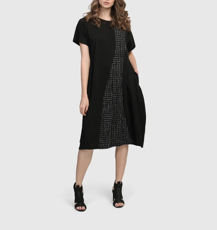 Alembika Dress -  Athena Relaxed Cocoon Dress, Net FINAL SALE ITEM