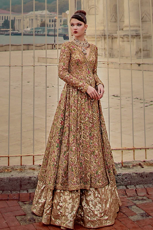 Bridal Angrakha Style Frock with Lehenga Dress #BS904
