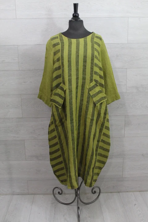 Cheyenne - Stripe Gauze Pocket Dress