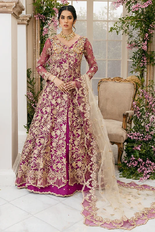 Royal Maxi Lehenga Purple Bridal Dress Pakistani #BS851