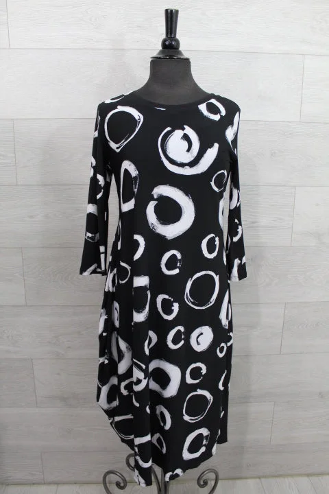 Focus Clothing - Black and White Dress FINAL SALE ITEM