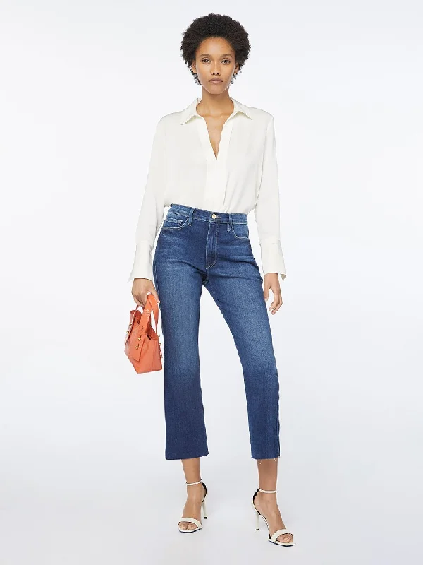Clean Silk Blouse -- Off White Relaxed Fit Blouse