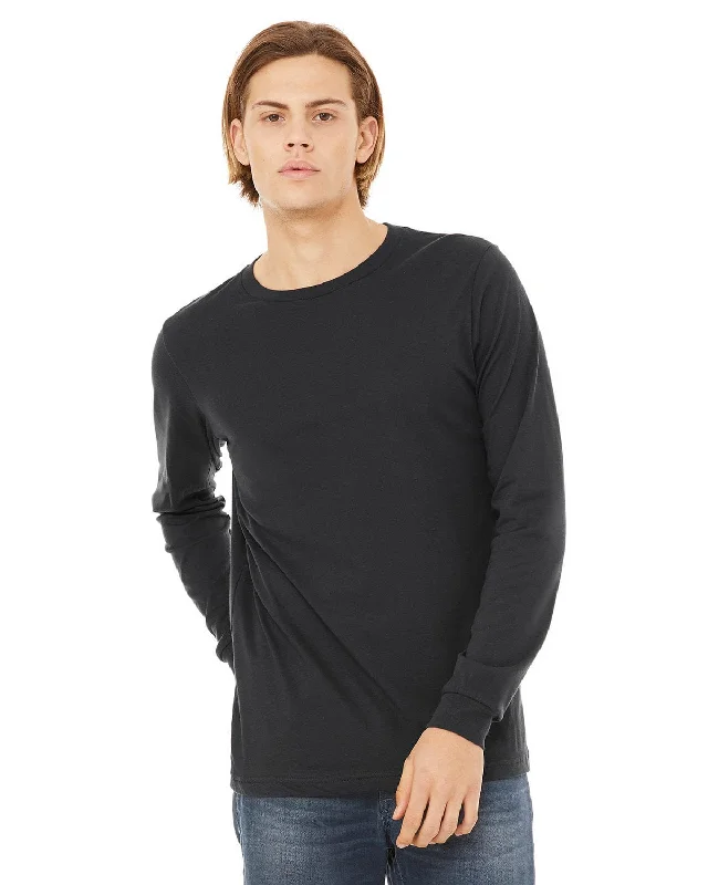 Bella+Canvas Long Sleeve Jersey T-Shirt | Dark Grey Mesh Fabric Canvas Fabric Denim Fabric Bella+Canvas Long Sleeve Jersey T-Shirt | Dark Grey Mesh Fabric Canvas Fabric Denim Fabric