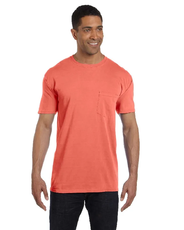Comfort Colors Garment-Dyed Pocket T-Shirt | Bright Salmon Terry Blend Velvet Blend Canvas Blend Comfort Colors Garment-Dyed Pocket T-Shirt | Bright Salmon Terry Blend Velvet Blend Canvas Blend