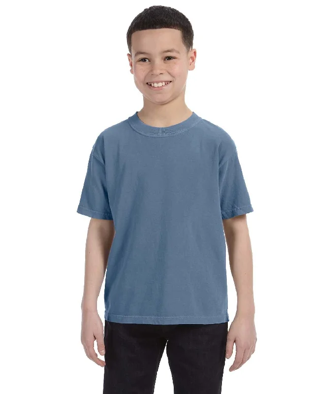 Comfort Colors Youth Garment-Dyed T-Shirt | Blue Jean Basic T-Shirt Crew Neck Short Sleeve Comfort Colors Youth Garment-Dyed T-Shirt | Blue Jean Basic T-Shirt Crew Neck Short Sleeve