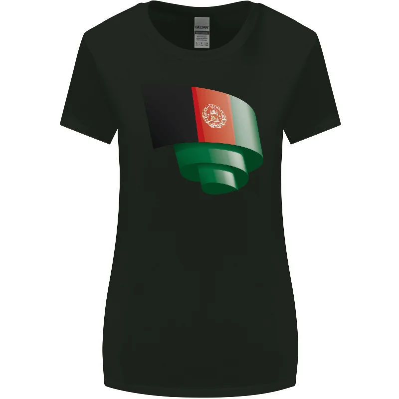 Curled Afghanistan Flag Afghan Day Football Womens Wider Cut T-Shirt Cotton Fabric Linen Fabric Terry Fabric Curled Afghanistan Flag Afghan Day Football Womens Wider Cut T-Shirt Cotton Fabric Linen Fabric Terry Fabric