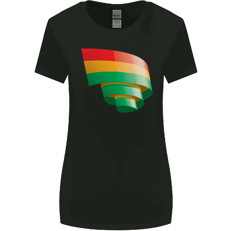 Curled Bolivia Flag Bolivian Day Football Womens Wider Cut T-Shirt Wool Fabric Cashmere Fabric Tweed Fabric Curled Bolivia Flag Bolivian Day Football Womens Wider Cut T-Shirt Wool Fabric Cashmere Fabric Tweed Fabric