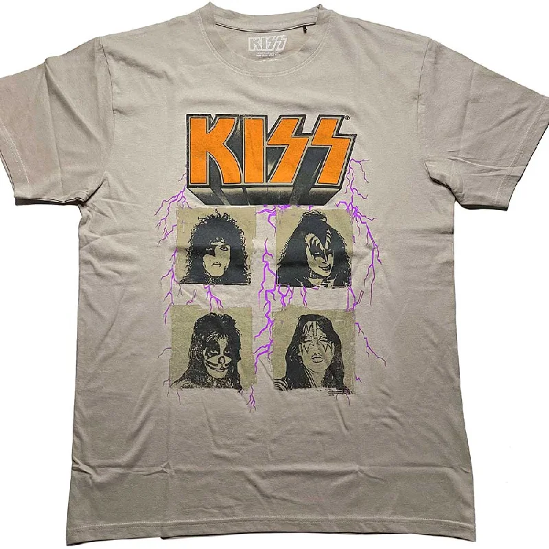KISS | Official Band T-Shirt | Lightning Photo Front Pockets Side Pockets Patch Pockets KISS | Official Band T-Shirt | Lightning Photo Front Pockets Side Pockets Patch Pockets