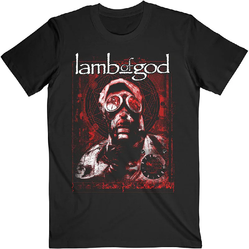 Lamb Of God | Official Band T-Shirt | Gas Masks Waves Jersey Fabric Tulle Fabric Batik Fabric Lamb Of God | Official Band T-Shirt | Gas Masks Waves Jersey Fabric Tulle Fabric Batik Fabric