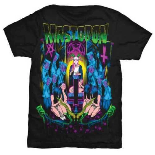 Mastodon | Official Band T-Shirt | Unholy Ceremony Denim Fabric Leather Fabric Suede Fabric Mastodon | Official Band T-Shirt | Unholy Ceremony Denim Fabric Leather Fabric Suede Fabric