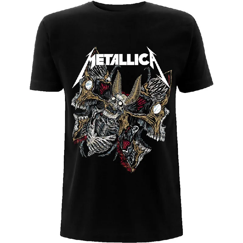 Metallica | Official Band T-Shirt | Skull Moth Denim Fabric Leather Fabric Suede Fabric Metallica | Official Band T-Shirt | Skull Moth Denim Fabric Leather Fabric Suede Fabric