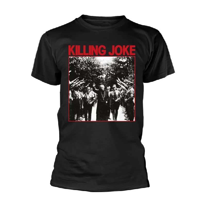 Killing Joke Unisex T-shirt: Pope (Black) Rayon Velvet Corduroy