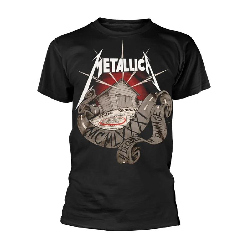 Metallica Unisex T-shirt: 40th Anniversary Garage (back print) Fitted T-Shirt Seamless Stretchy Metallica Unisex T-shirt: 40th Anniversary Garage (back print) Fitted T-Shirt Seamless Stretchy