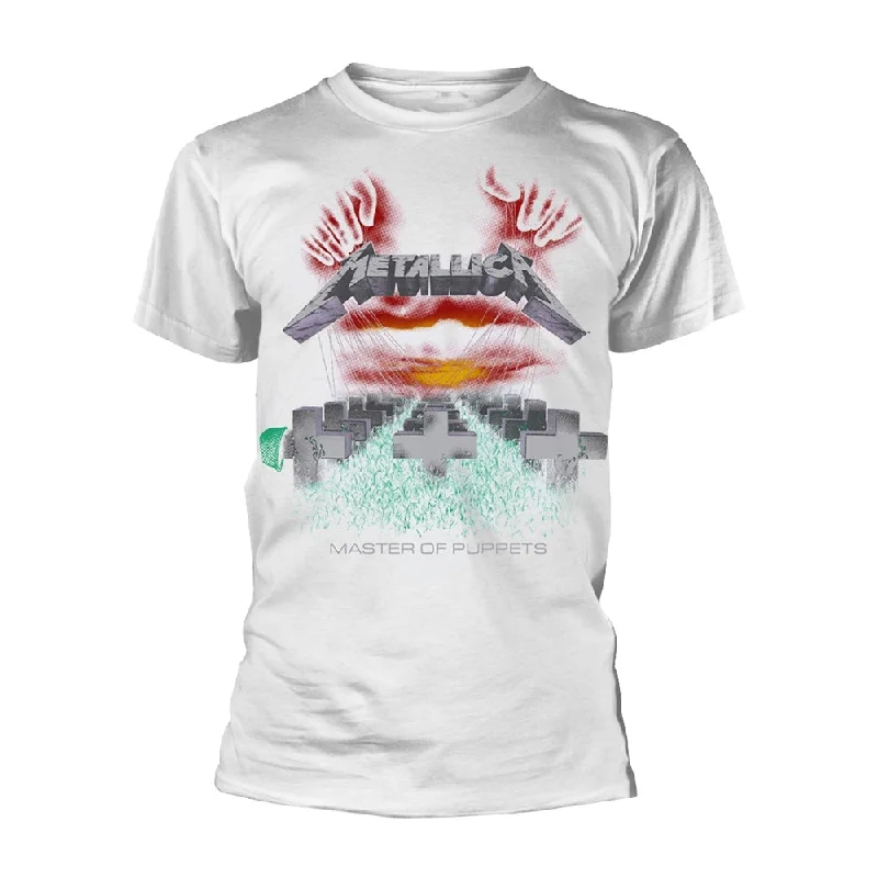 Metallica Unisex T-shirt: Master Of Puppets (White) Wool Fabric Cashmere Fabric Tweed Fabric Metallica Unisex T-shirt: Master Of Puppets (White) Wool Fabric Cashmere Fabric Tweed Fabric