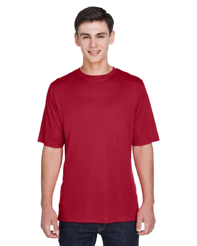 Team 365 Mens Zone Performance T-Shirt | Sport Scrlet Red Handmade Hand-knitted Hand-woven Team 365 Mens Zone Performance T-Shirt | Sport Scrlet Red Handmade Hand-knitted Hand-woven