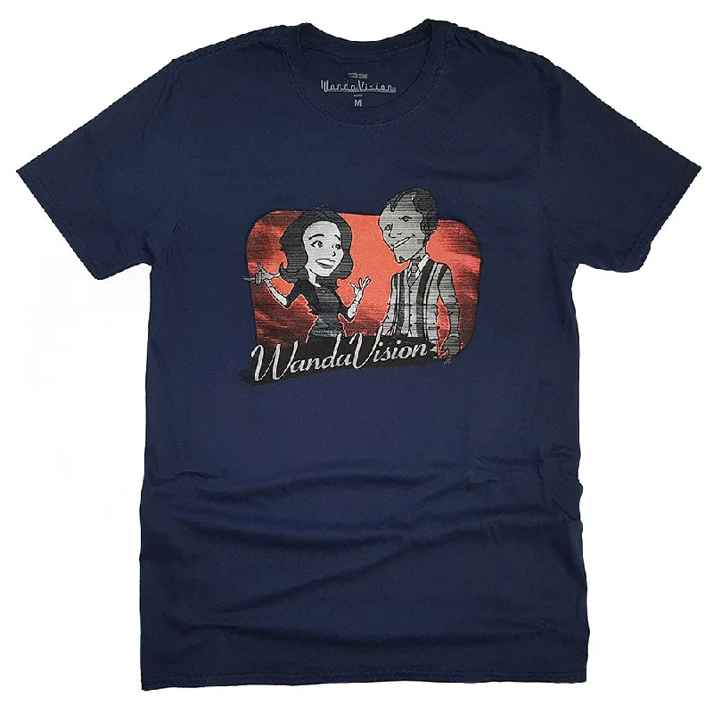 Marvel Comics | Official Band T-Shirt | WandaVision Red Logo Cartoon Welt Pockets Slit Pockets Flap Pockets Marvel Comics | Official Band T-Shirt | WandaVision Red Logo Cartoon Welt Pockets Slit Pockets Flap Pockets