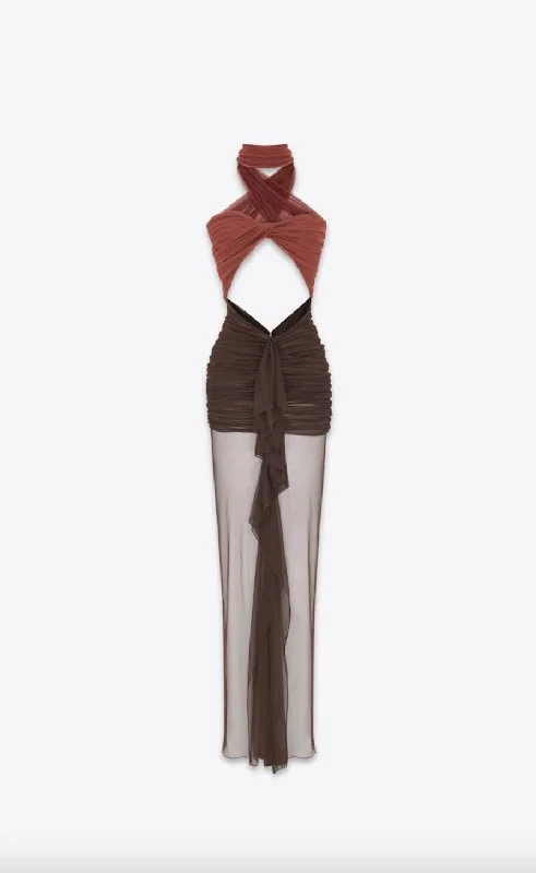Zjkrl - Fantastic Fall 2023 Women High Street Cut Out Twist Bustier Maxi Dress Vocation Party Sexy Halter Neck Ruched Slim Fit Dress Comfortable Fit-and-Flare Maxi Dress Zjkrl - Fantastic Fall 2023 Women High Street Cut Out Twist Bustier Maxi Dress Vocation Party Sexy Halter Neck Ruched Slim Fit Dress Comfortable Fit-and-Flare Maxi Dress