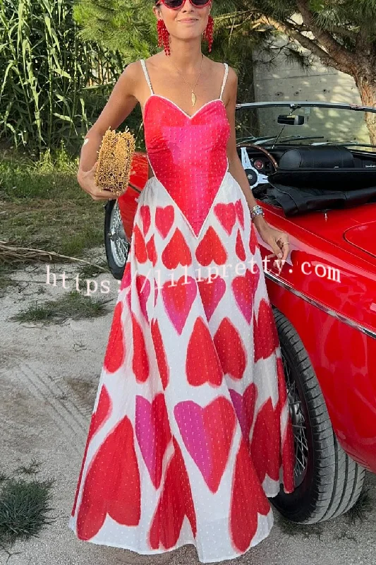 Full of Love Heart Shape Print Cutout Spaghetti Strap Backless Maxi Dress Fashionable Chiffon Maxi Dress Full of Love Heart Shape Print Cutout Spaghetti Strap Backless Maxi Dress Fashionable Chiffon Maxi Dress