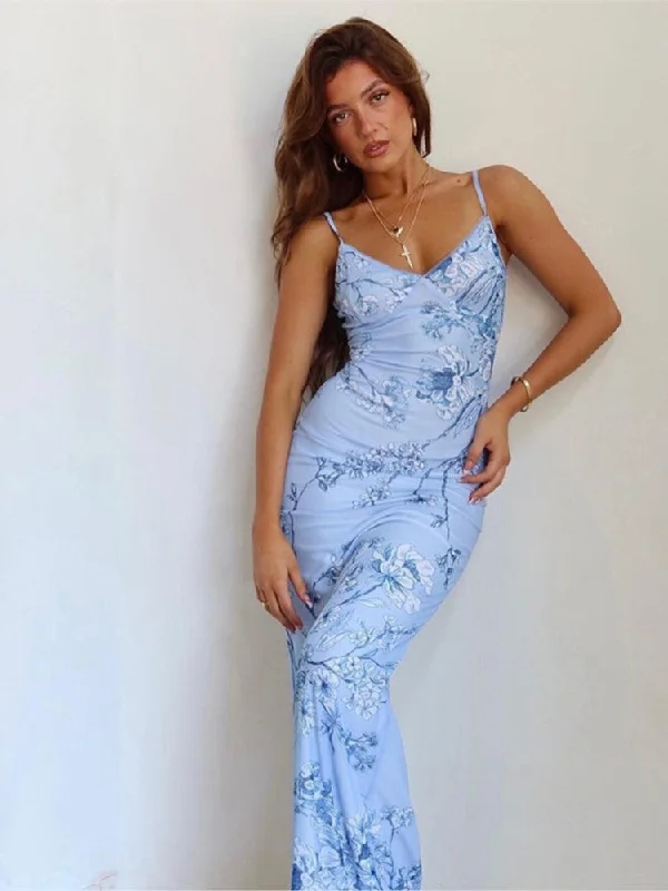 Zjkrl Sleeveless Floral Print Suspender Dress Women Fashion V-neck Slim Maxi Dresses 2023 Summer Chic Female Beach Party Club Robe Trendy Floral Print Maxi Dress Zjkrl Sleeveless Floral Print Suspender Dress Women Fashion V-neck Slim Maxi Dresses 2023 Summer Chic Female Beach Party Club Robe Trendy Floral Print Maxi Dress