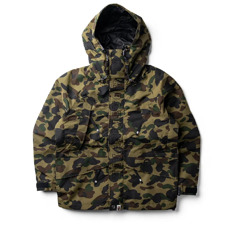 A Bathing Ape 1st Camo Snowboard Jacket - Green Tailored Jacket Straight Jacket A-Line Jacket A Bathing Ape 1st Camo Snowboard Jacket - Green Tailored Jacket Straight Jacket A-Line Jacket