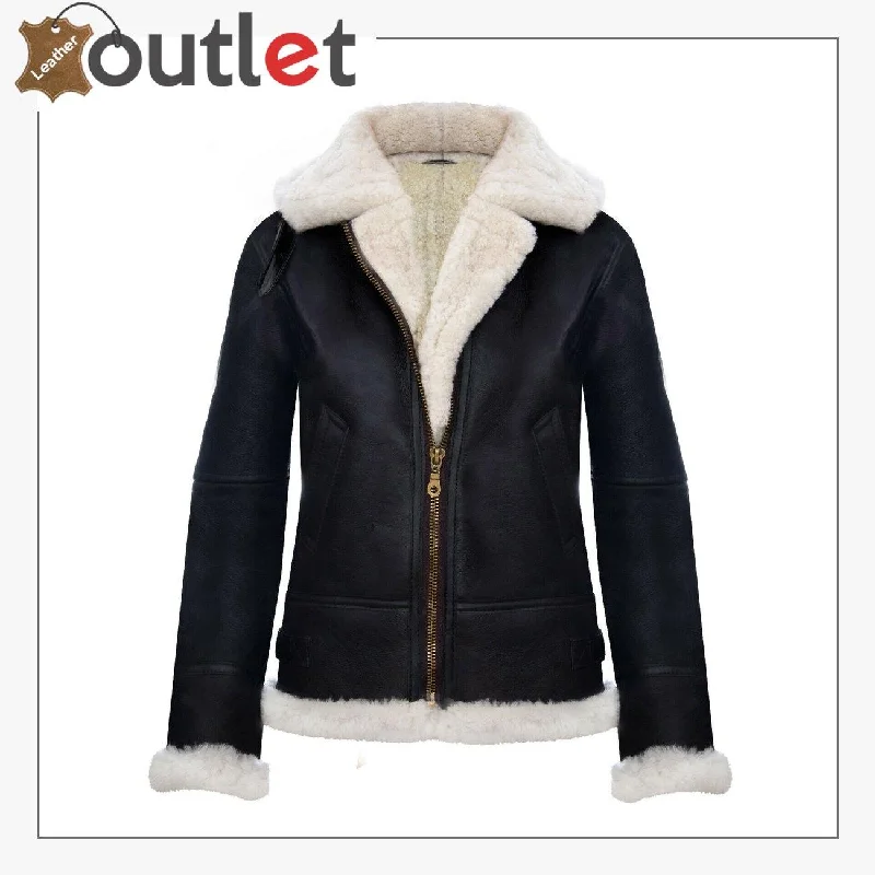 Brown Cream RAF Aviator B3 Womens Hooded Sheepskin Leather Jacket Denim Jacket Leather Jacket Suede Jacket Brown Cream RAF Aviator B3 Womens Hooded Sheepskin Leather Jacket Denim Jacket Leather Jacket Suede Jacket