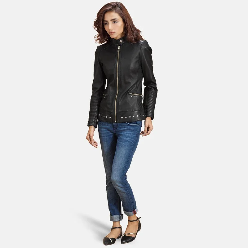 Express Haley Ray Black Leather Biker Jacket for Women Quilted Jacket Puffer Jacket Insulated Jacket Express Haley Ray Black Leather Biker Jacket for Women Quilted Jacket Puffer Jacket Insulated Jacket
