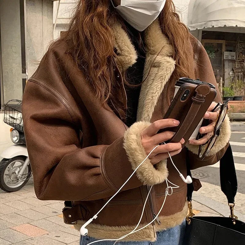 Getadme Pu Leather Clothes Winter Wool Coat Women Luxury Solid NEW Blend Beading Elegant Outwear Cropped Jacket Cotton Cardigan Herringbone Jacket Houndstooth Jacket Plaid Jacket Getadme Pu Leather Clothes Winter Wool Coat Women Luxury Solid NEW Blend Beading Elegant Outwear Cropped Jacket Cotton Cardigan Herringbone Jacket Houndstooth Jacket Plaid Jacket