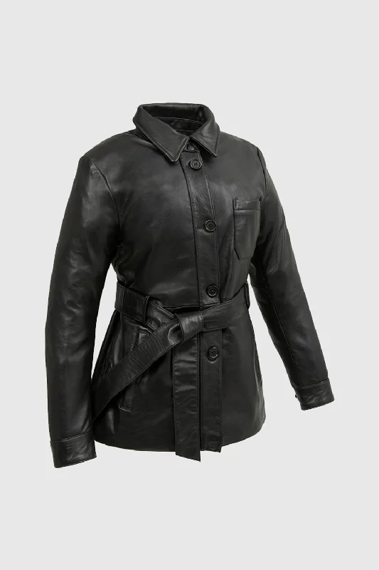 Janely Womens Fashion Leather Jacket Quilted Jacket Puffer Jacket Insulated Jacket