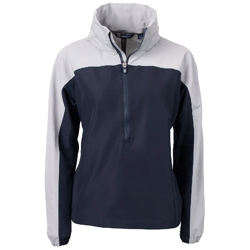 Cutter & Buck Women's Navy Blue/Polished Charter Eco Recycled Anorak Jacket Fleece Fabric Down Fabric Feather Fabric Cutter & Buck Women's Navy Blue/Polished Charter Eco Recycled Anorak Jacket Fleece Fabric Down Fabric Feather Fabric