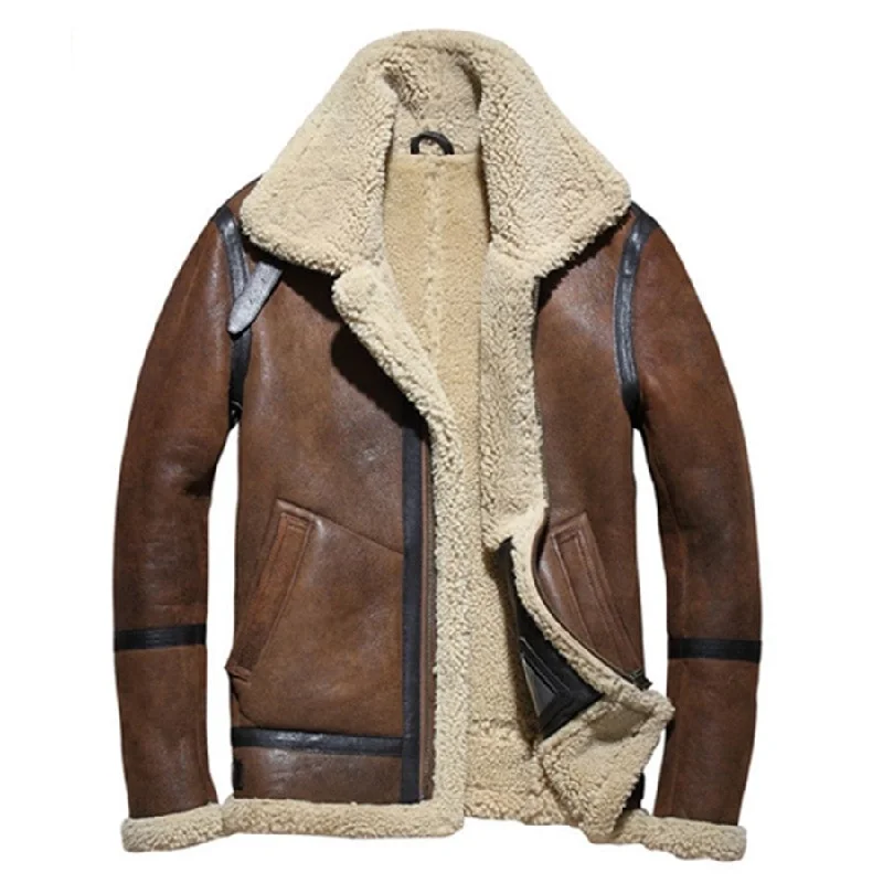 Men's Distressed Dark Brown Shearling Leather Jacket Quilted Jacket Puffer Jacket Insulated Jacket Men's Distressed Dark Brown Shearling Leather Jacket Quilted Jacket Puffer Jacket Insulated Jacket