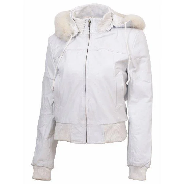 Prime White Fur Leather Jacket fro Women Denim Jacket Leather Jacket Suede Jacket