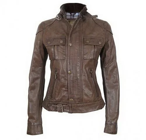 Super Double Pocket Women Classic Dark Brown Leather Jacket Notch Collar Jacket Peter Pan Collar Jacket Cowl Neck Jacket Super Double Pocket Women Classic Dark Brown Leather Jacket Notch Collar Jacket Peter Pan Collar Jacket Cowl Neck Jacket