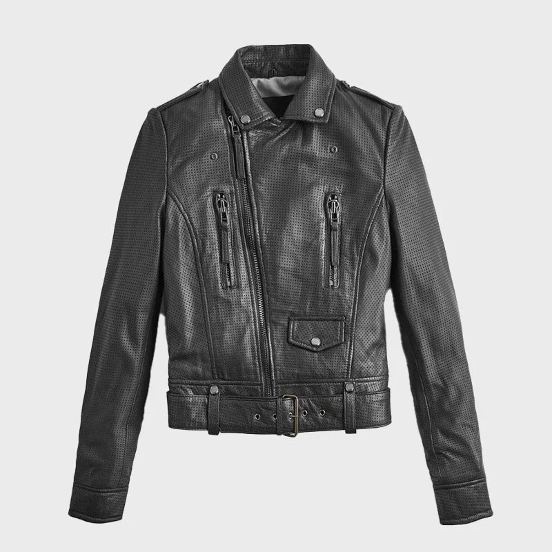 Women's Classic Black Sheepskin Biker Leather Jacket Satin Jacket Silk Jacket Chiffon Jacket Women's Classic Black Sheepskin Biker Leather Jacket Satin Jacket Silk Jacket Chiffon Jacket