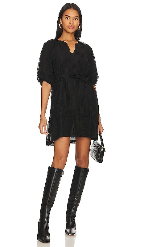 MINKPINK Raven Mini Dress in Black Classic Solid Mini Dress