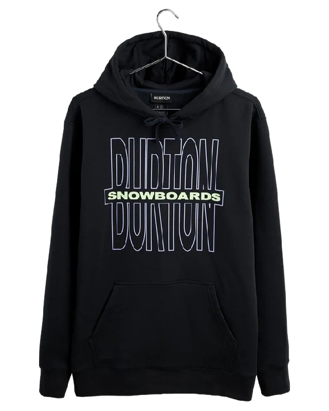 Burton Farrington Pullover Hoodie - True Black Hoodie with Ribbed Hem Stretchable Secure Burton Farrington Pullover Hoodie - True Black Hoodie with Ribbed Hem Stretchable Secure