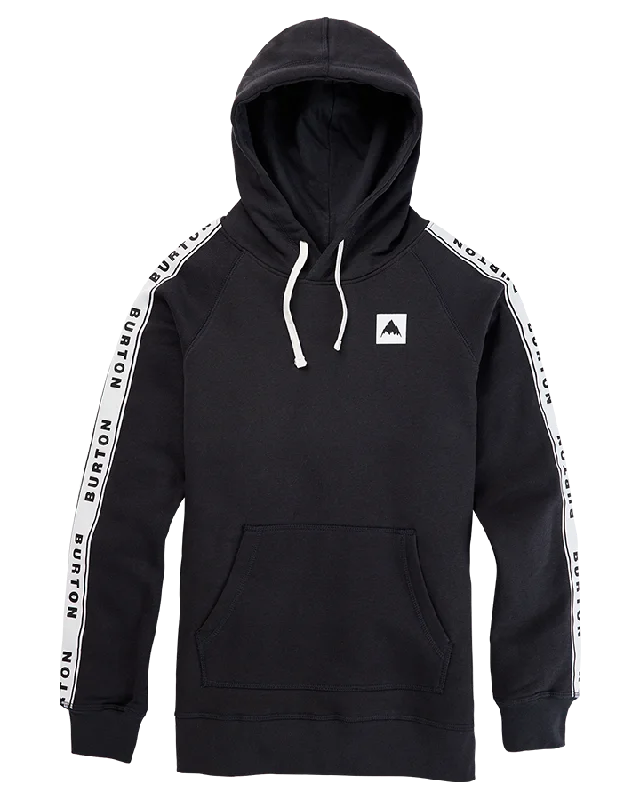 Burton Women's Lost Things Pullover Hoodie - True Black - 2023 Hoodie with Slit Hem Functional Movement