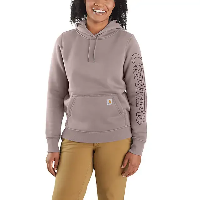 Women's Rain Defender Relaxed Fit Midweight Script Sleeve Sweatshirt Hoodie with Zipper Versatile Modern Women's Rain Defender Relaxed Fit Midweight Script Sleeve Sweatshirt Hoodie with Zipper Versatile Modern