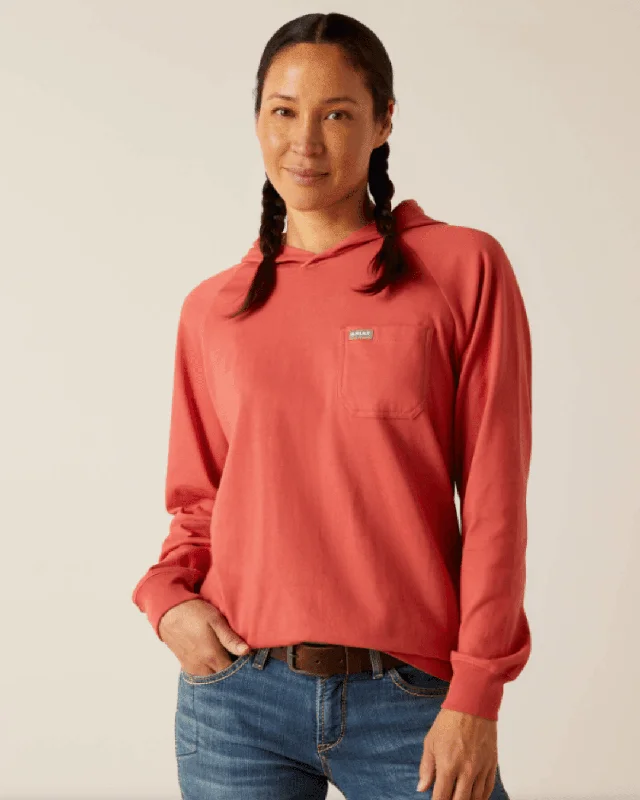 Ariat Women's Rebar Mineral Red Cotton Strong Hooded Long Sleeve Tee 10049008 Hoodie with Fur Luxurious Winter Ariat Women's Rebar Mineral Red Cotton Strong Hooded Long Sleeve Tee 10049008 Hoodie with Fur Luxurious Winter