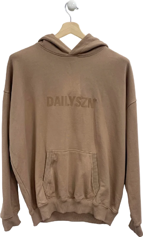 Dailyszn Brown Hoodie UK M Hoodie with Lining Warm Insulated