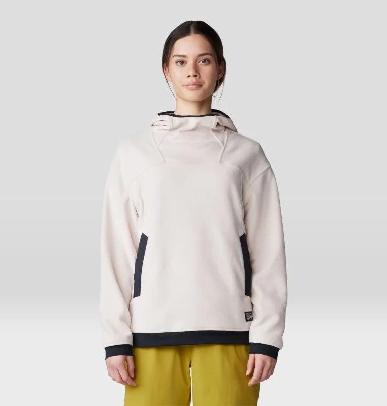 Women's Powder Maven Fleece Pullover Hoodie - Talc Hoodie with Color Block Contrast Stylish