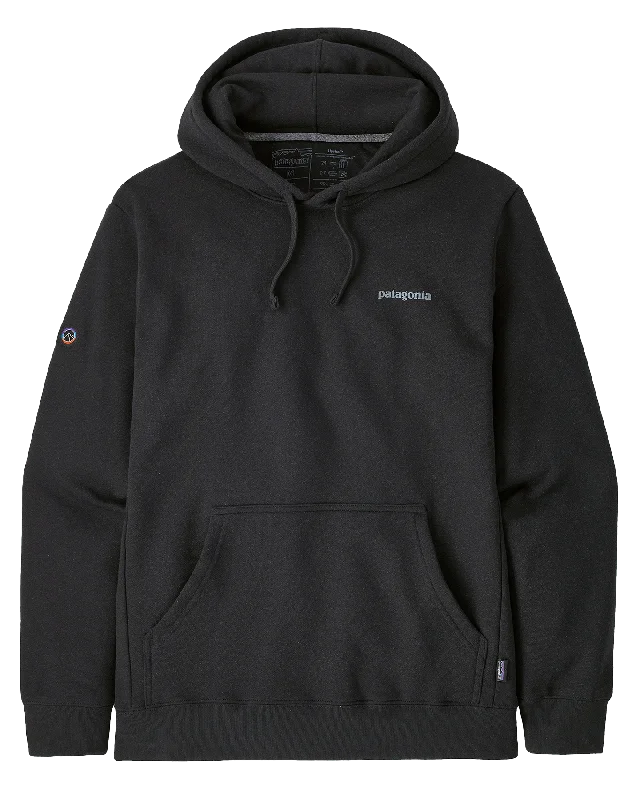 Patagonia Fitz Roy Icon Uprisal Hoodie - Ink Black Hoodie with Emblem Brand Identity Patagonia Fitz Roy Icon Uprisal Hoodie - Ink Black Hoodie with Emblem Brand Identity