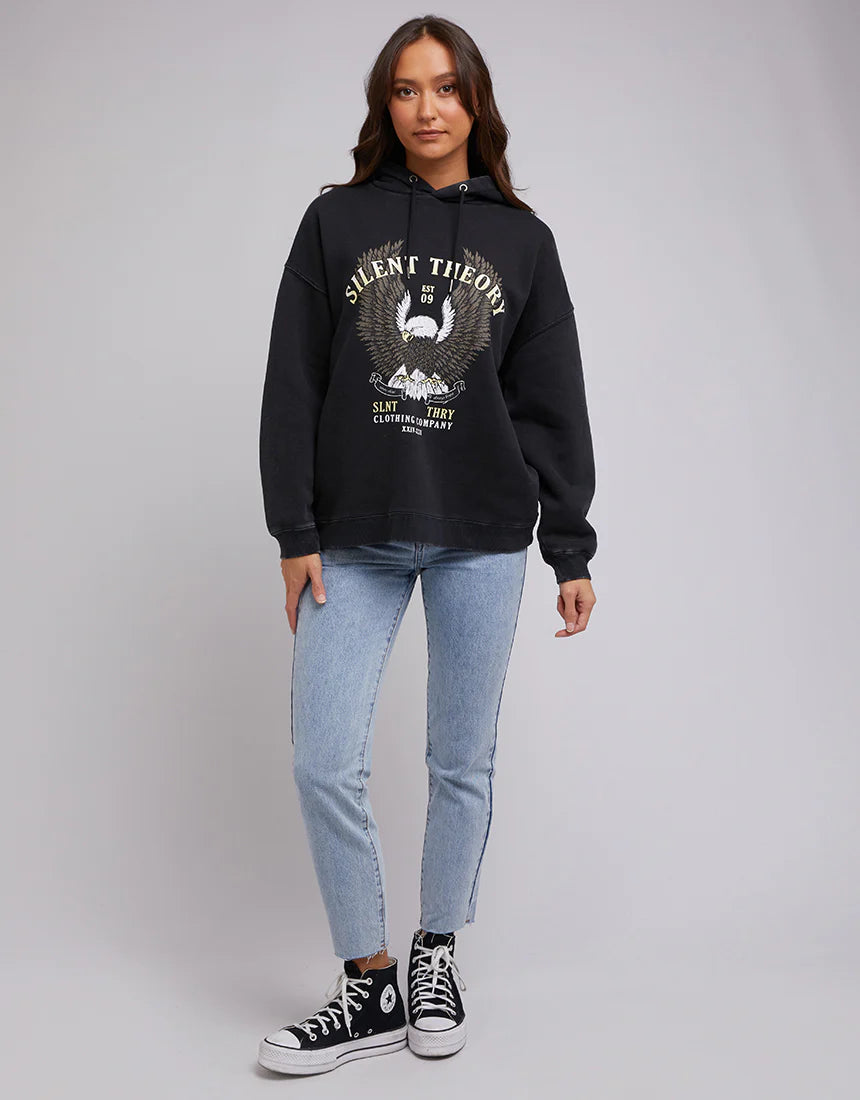 SILENT THEORY WILD ONE HOODY Hoodie with Elastic Waist Stretchable Comfortable