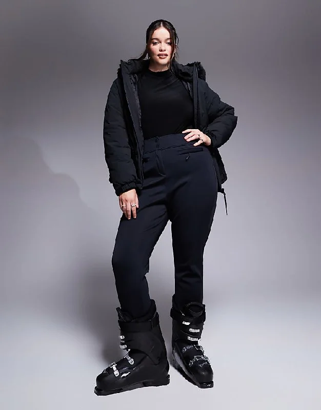 Curve Ski soft shell water repellent skinny ski pants in black Relaxed Fit Trousers