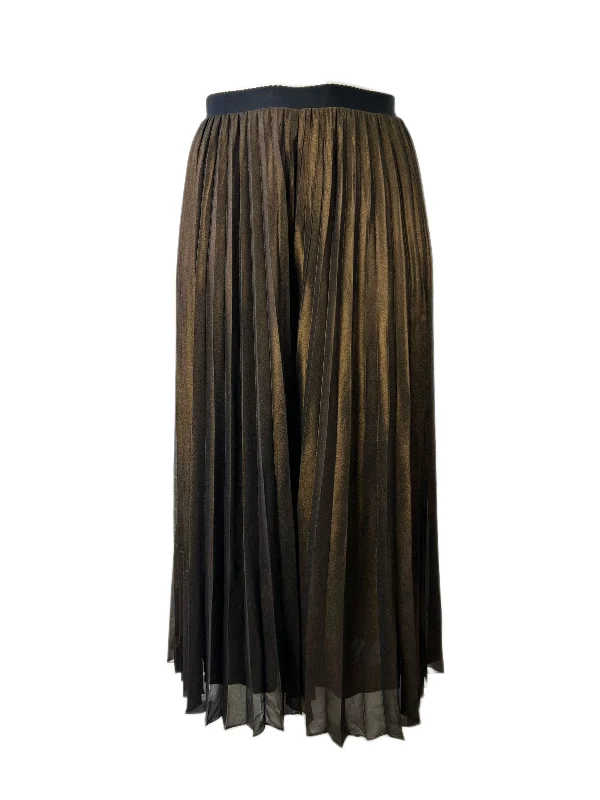 Marina Rinaldi Women's Brown Rendita Pleated Wide Leg Pants NWT Soft Stretch Leggings