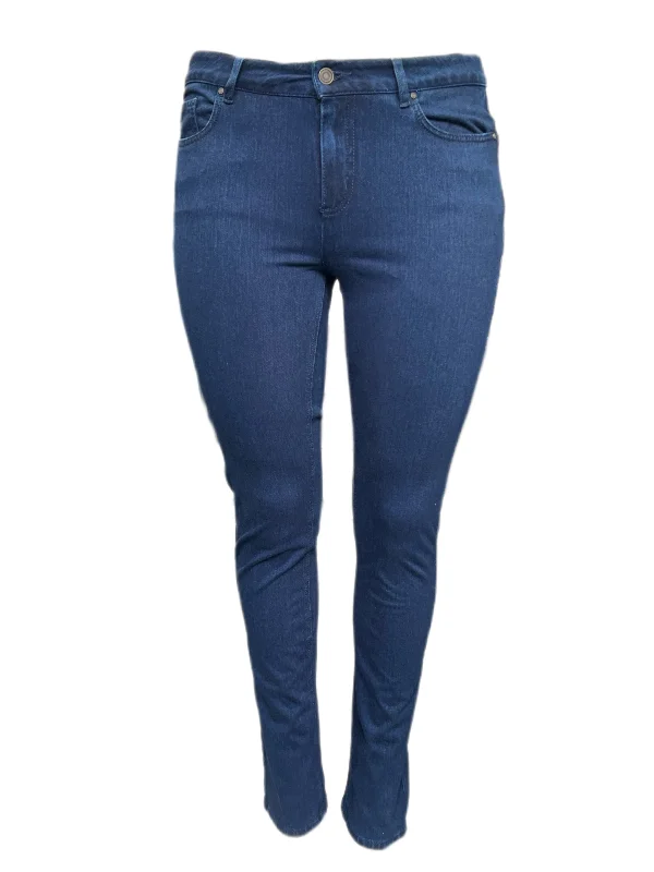 Marina Rinaldi Women's Indaco Idro Slimme Denim Pants NWT Comfortable Cargo Pants