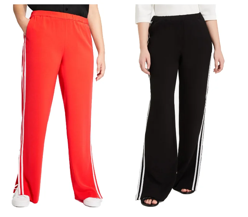 MARINA RINALDI Women's Renata Side Stripe Pants $655 NWT Classic Straight Pants