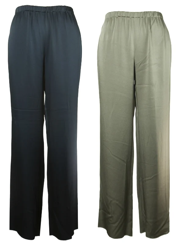 MARINA RINALDI Women's Rodolfo Classical Unhemmed Pants $440 NWT Slim Fit Casual Pants