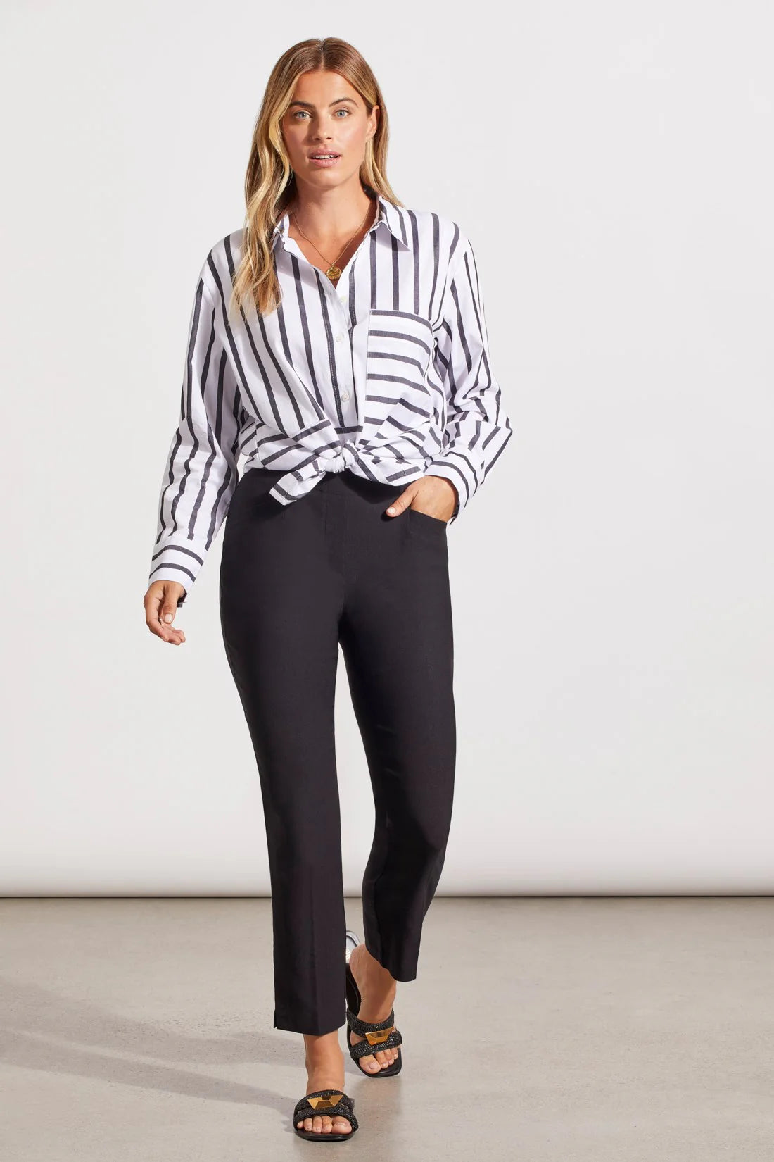 Tribal Flatten It Pull On Ankle Pant High-Waist Jogger Pants