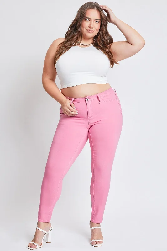 Women's Plus Hyperstretch  Forever Color Pants, Flamingo Classic Cropped Pants